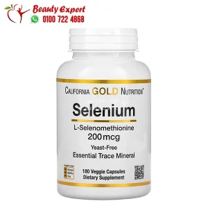 California Gold Nutrition selenium 200 mg for thyroid, Yeast-Free, 180 Veggie Capsules