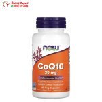 برشام كو انزيم كيو 10 لتحسين صحة القلب 30 ملجم NOW Foods CoQ10 60 كبسولة