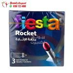 فيستا واقي ذكري مضلع ومنقط لزيادة الإثارة 3 واقي ذكري - Fiesta Rocket Contoured, Ribbed & Dotted Condoms