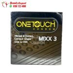 وان تاتش كوندوم منقط ومضلع للرجال 3 قطع One touch mixx3 condoms - dotted and ribbed - pack of 3