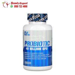 إيفلوشن نيوترشن بروبيوتيك دواء 40 مليار وحدة 60 كبسولة نباتية EVLution Nutrition Probiotic 40 Billion CFU