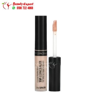 كونسيلر البشرة الدهنية The Saem لاخفاء العيوب The Saem Cover Perfection Tip Concealer, SPF 28 PA++, Brightener